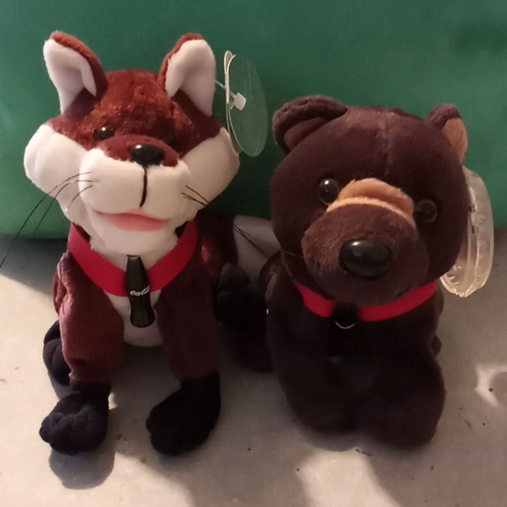 Coca cola collection fanny the fox and barris the